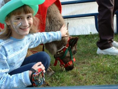 Kaitlyn and a reindeer